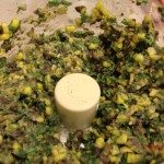 Filling via Processor for Kale Black Bean and Corn Moons